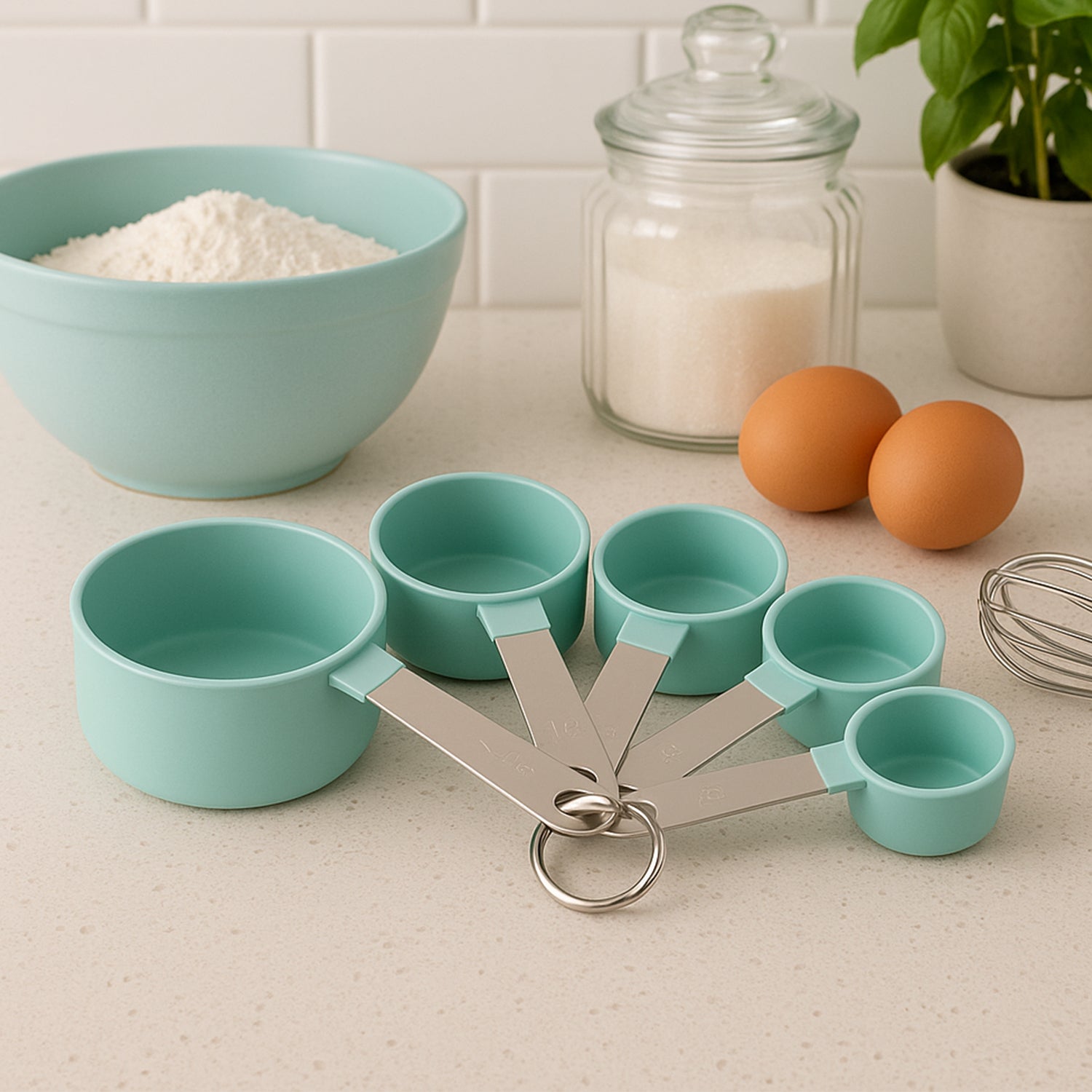 Stainless Steel and Plastics Measuring Cups (5 Pcs Set) Stainless Steel and Plastics Measuring Cups (5 Pcs Set)