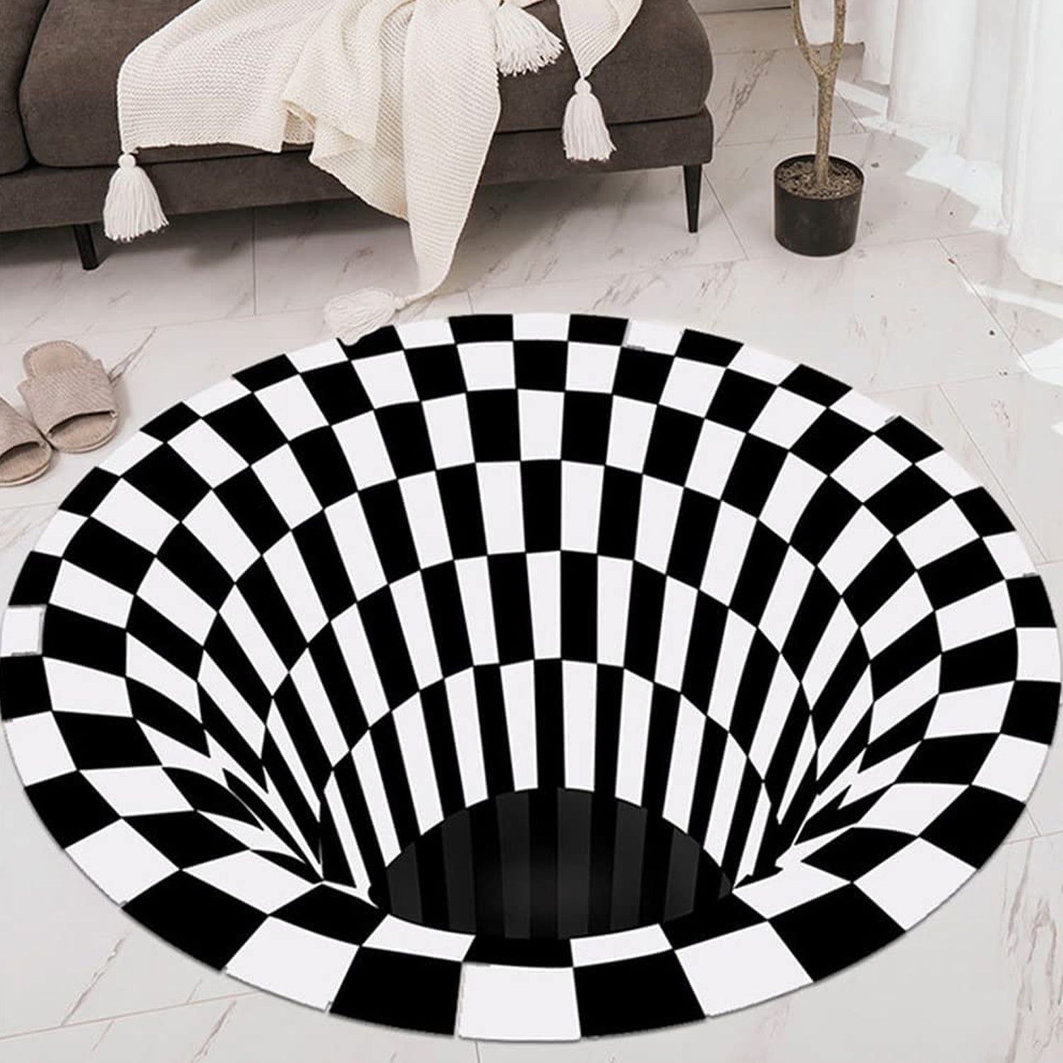 White Striped Rug Black And White Indoor Outdoor Runner EARTHALL