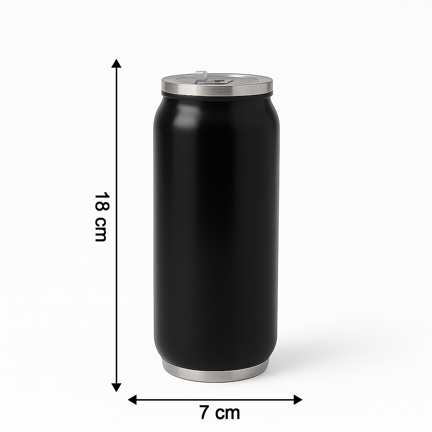 Stainless Steel Can-Shaped Vacuum Flask with Built-In Straw 500ml Approx, Tumbler (1 Pc) Stainless Steel Can-Shaped Vacuum Flask with Built-In Straw 500ml Approx, Tumbler (1 Pc)