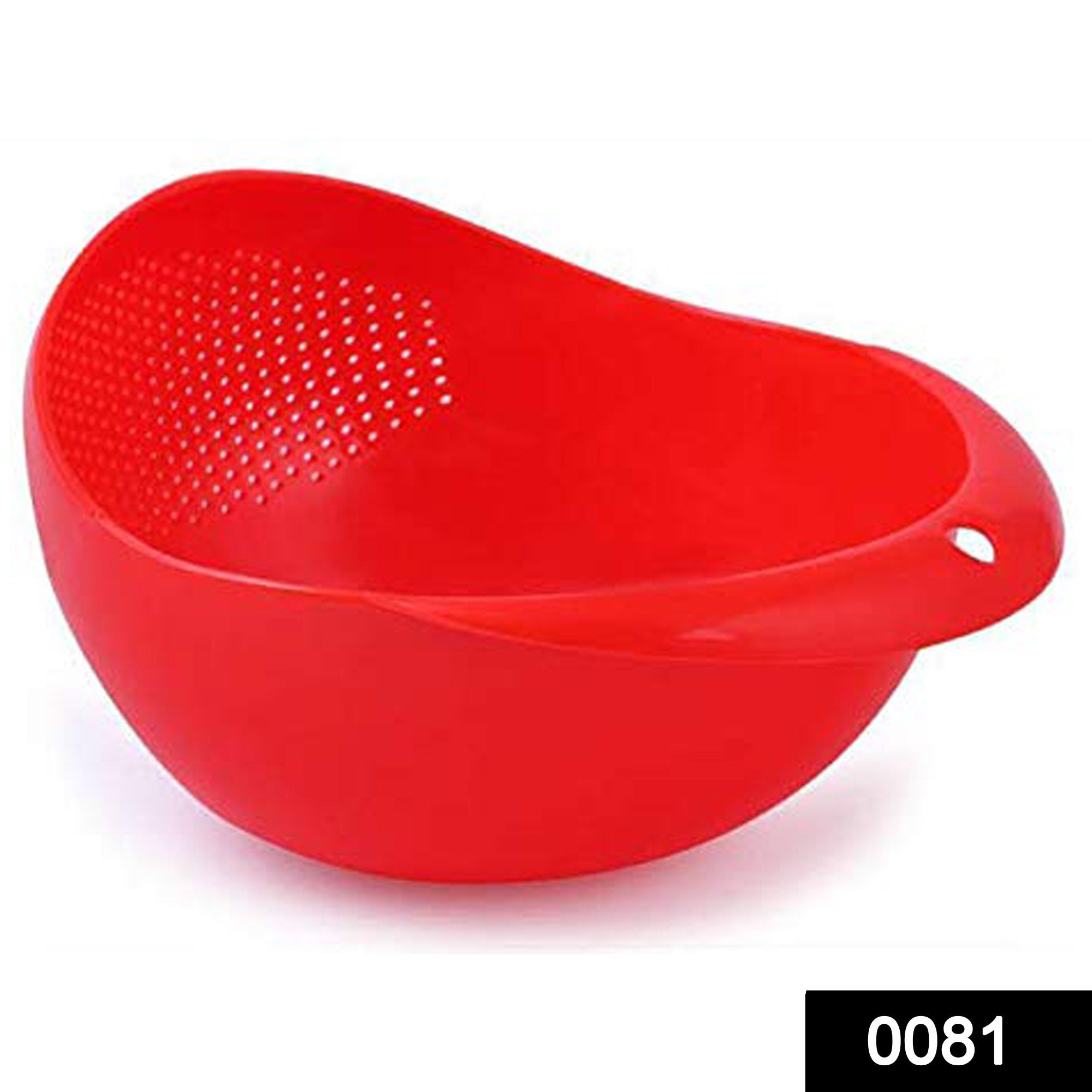 0081A Multi-Function with Integrated Colander Mixing Bowl Washing Rice, Vegetable and Fruits Drainer Bowl-Size: 21x17x8.5cm - SkyShopy