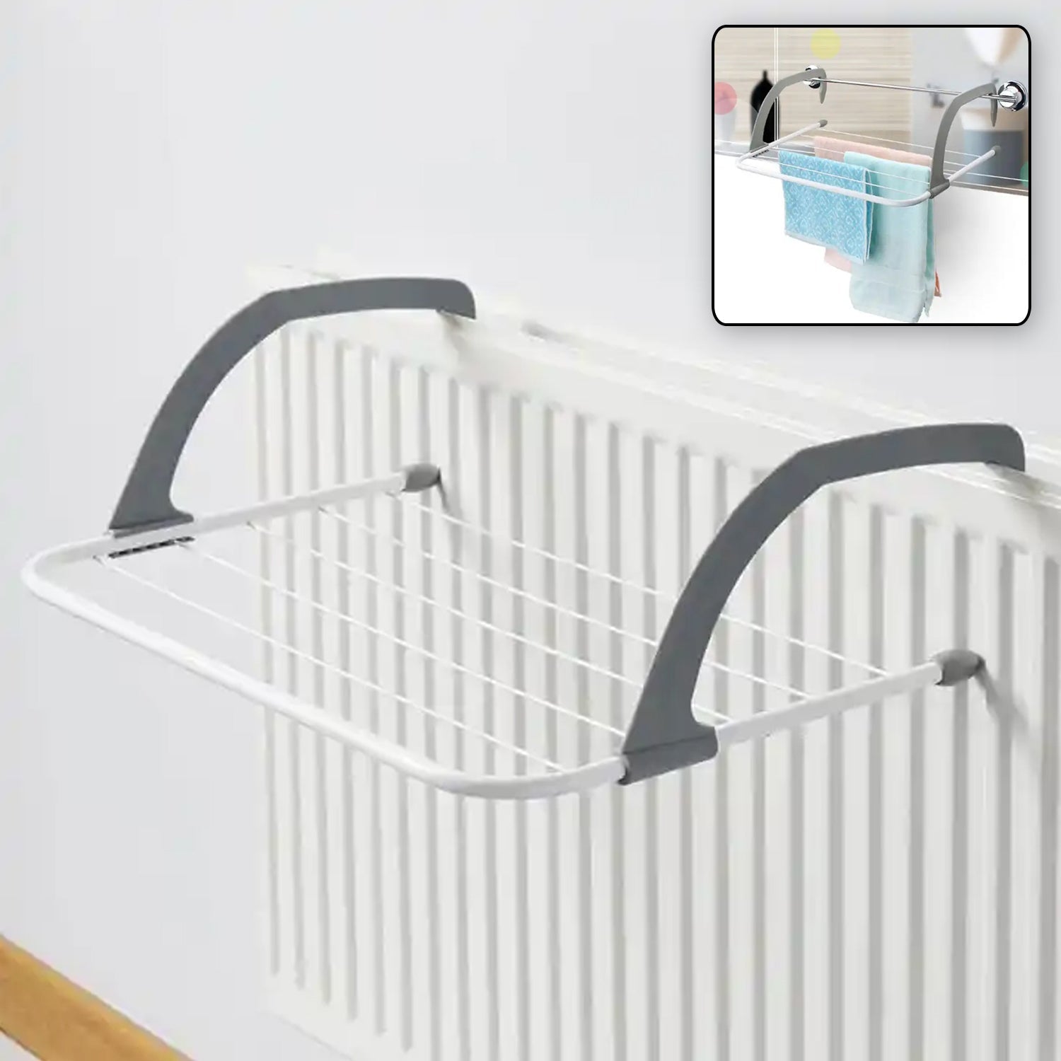 6123 Metal Steel Folding Drying Rack for Clothes Balcony Laundry Hange
