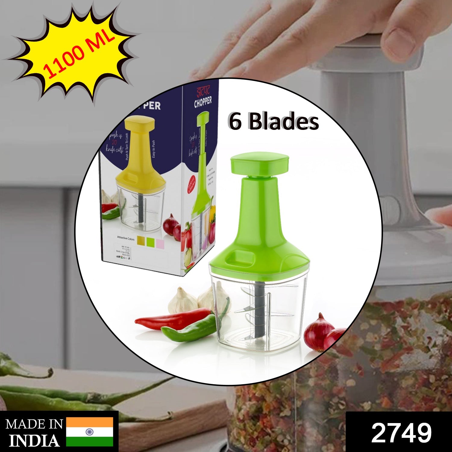 1pc Effortlessly Slice Veggies with this Multifunctional Vegetable Chopper!