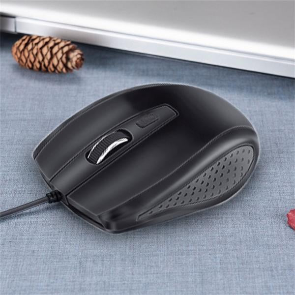 1422 Wired Mouse for Laptop and Desktop Computer PC With Faster Response Time (Black) - SkyShopy