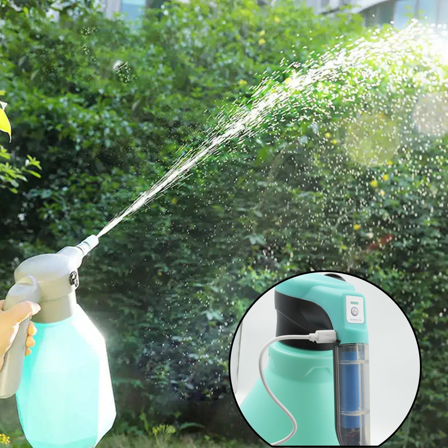 garden spray can 9325 Electric Spray Bottle 3L Garden Sprayer Automatic Watering Can Re