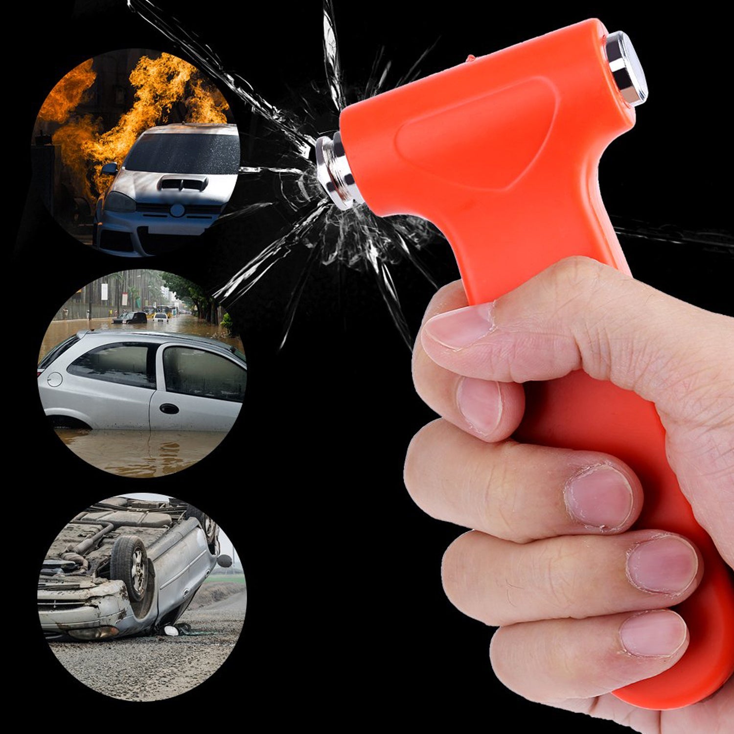 9393 Car Safety Hammer,Emergency and Rescue Tool,Car Window Breaker an