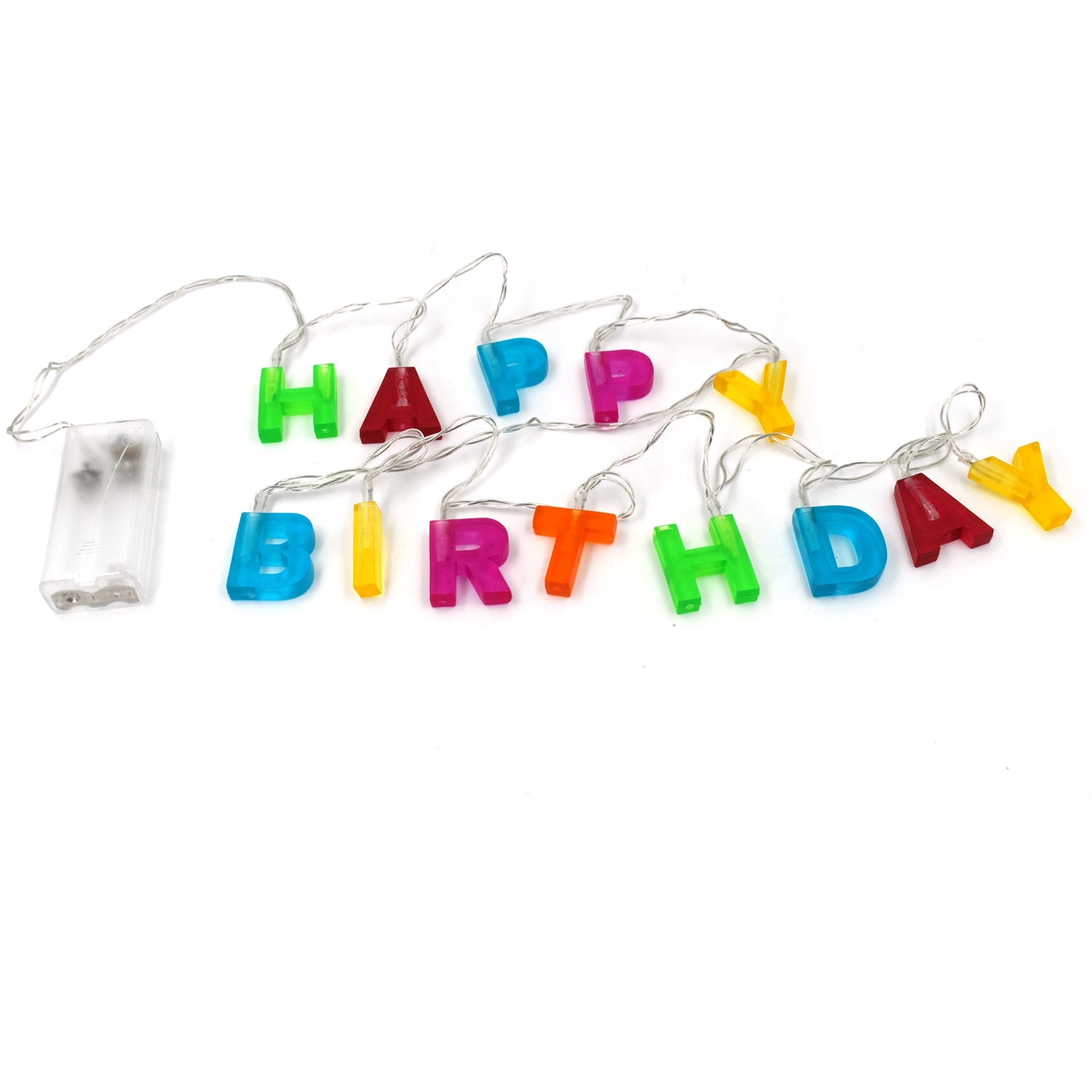 4815 Decoratives Plastic Happy Birthday 13 LED Letter Battery Operated String Lights, Outdoor String Lights (Multicolour) - DeoDap