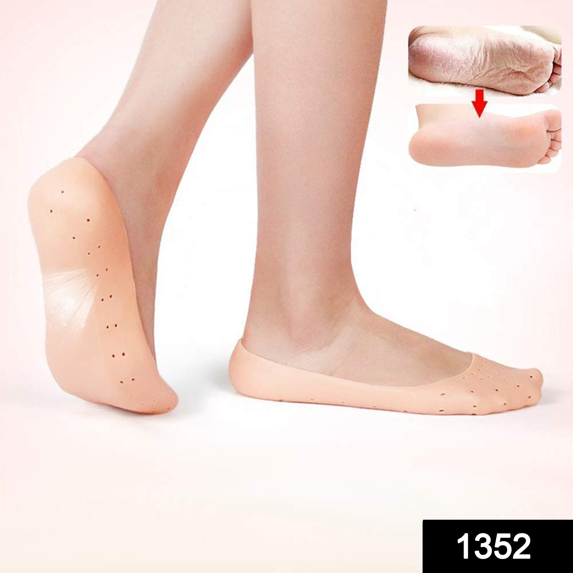 1352 Anti Crack silicone Gel Foot Protector Moisturizing Socks - SkyShopy