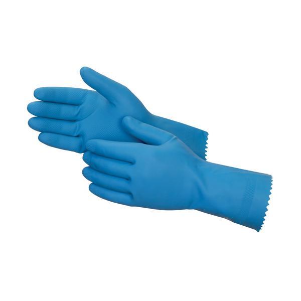 0656 - Cut Glove Reusable Rubber Hand Gloves (Blue) - 1 pc - SkyShopy