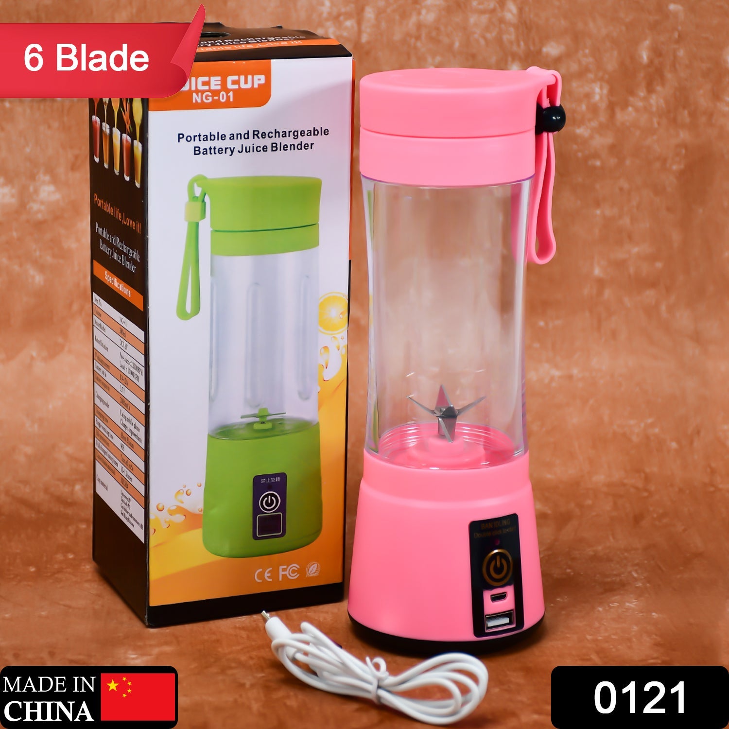 Pink/Blue Electric Portable Blender Bottle Usb Rechargeable Fresh Juice  Maker Cup Mini Fast Portable Juicer Ice Fruit Mixer Cup