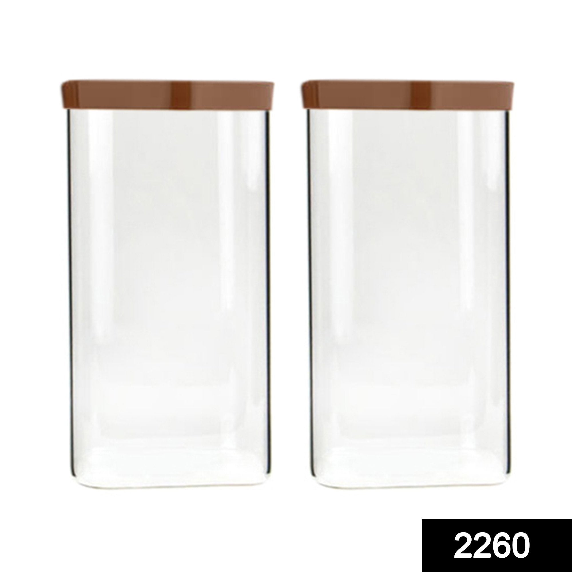 2260  Airtight Transparent Food Container Set for Multipurpose Use - 1260 ml (Set of 2) - SkyShopy