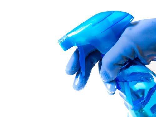 0666 - Flock line Reusable Rubber Hand Gloves (Blue) - 1pc - SkyShopy