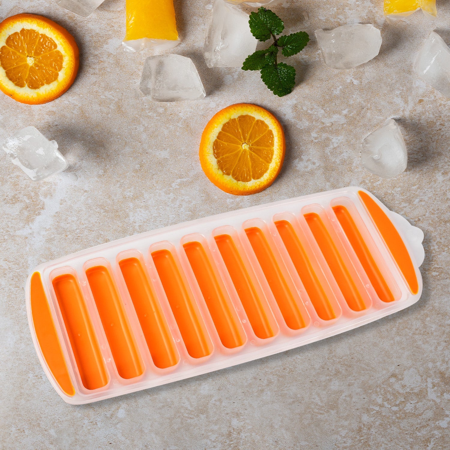 1pc Ice Tray With Easy Release Push Bottom For Making Ice Cubes