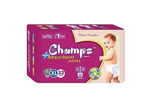 0957 Premium Champs High Absorbent Pant Style Diaper Extra Large(XL) Size, 46 Pieces (957_XLarge_46) - SkyShopy