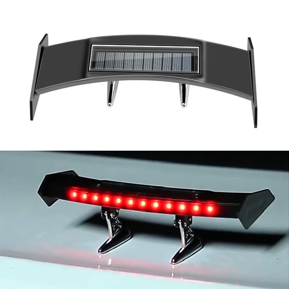 SkyShopy 6.5 inch Universal LED Car Spoiler Lights The New Solar Streamer Warning Tail Light Suitable for Pickup Truck, RV, GM Automotive Exterior Accessories