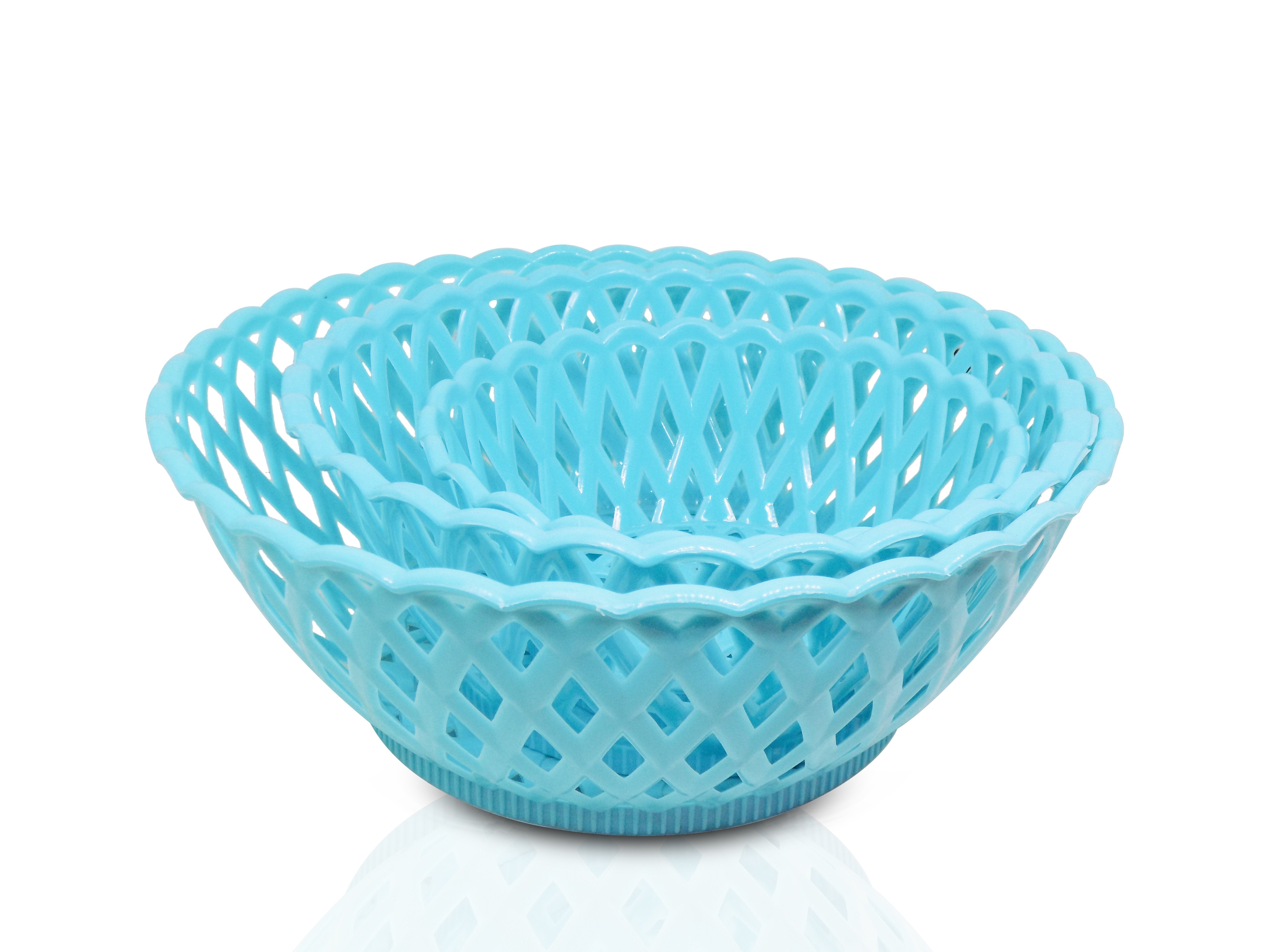 2088 Multipurpose Round Storage Plastic Basket Tray (3pcs) - SkyShopy