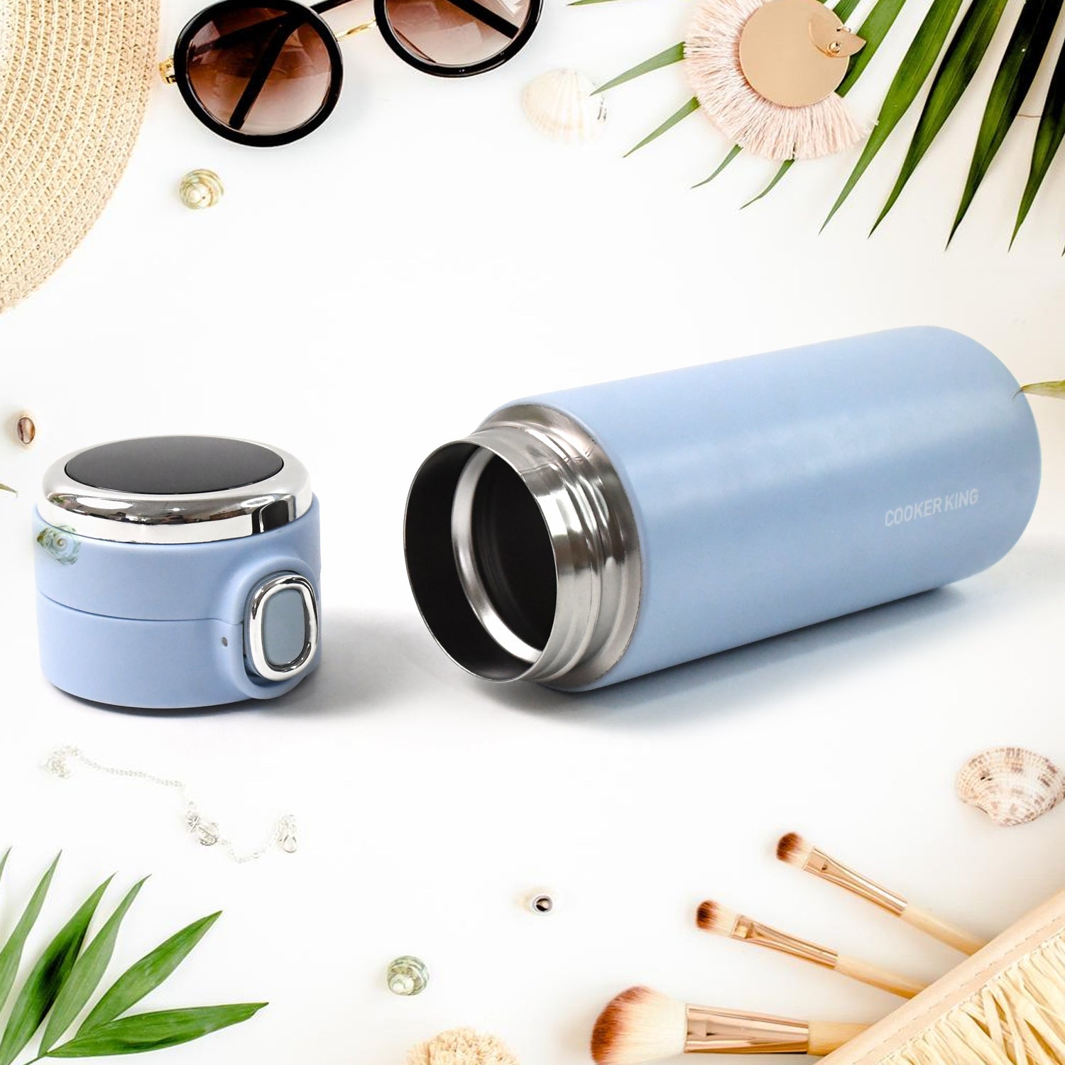 Stainless Steel Insulated Vacuum Bottle With Insulated Cap Lock (350ml Approx)