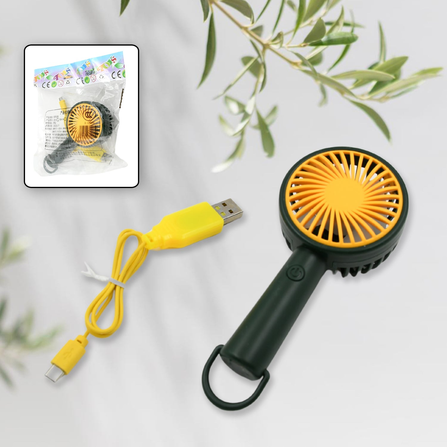 17702 Mini Handheld Fan, With Dori Easy to carry Portable Rechargeable Mini Fan Easy to Carry, for Home, Office, Travel and Outdoor Use (Battery Not Included / 1 Pc)