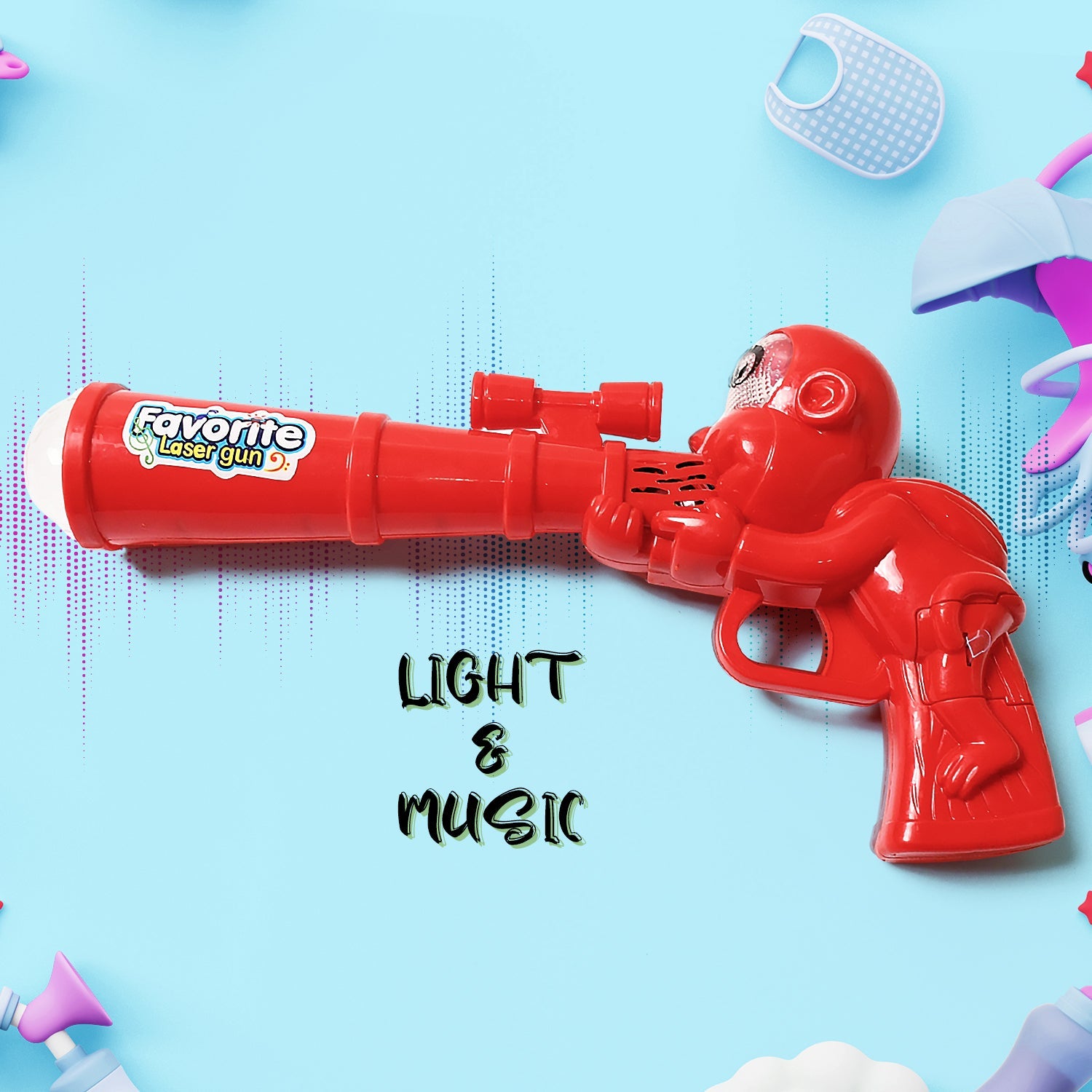 17696 Laser Gun with Musical Sound & Light Toy for Boys & Girls, Birthday Gift for Kids (Pack of 1)