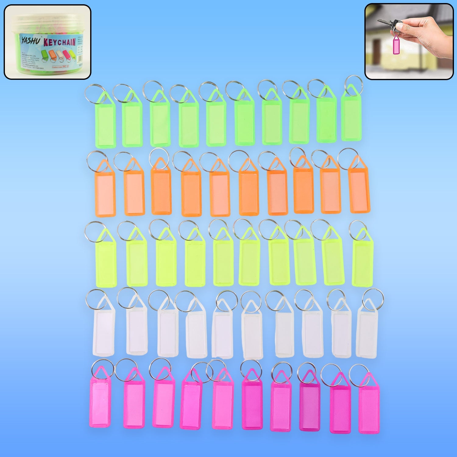 Color Tag Keychain Labels