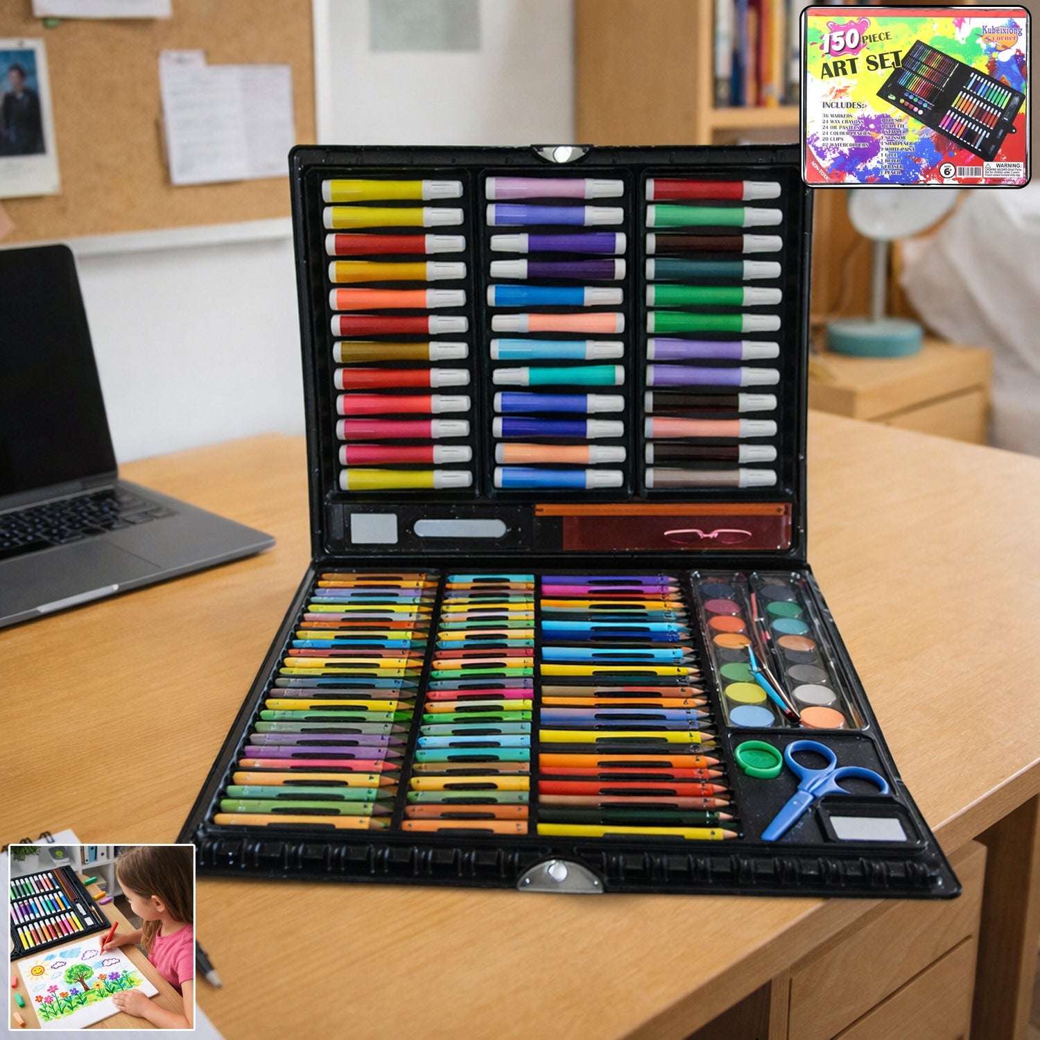 130 Piece Approx Complete art and drawing color kit – Sky Shopy