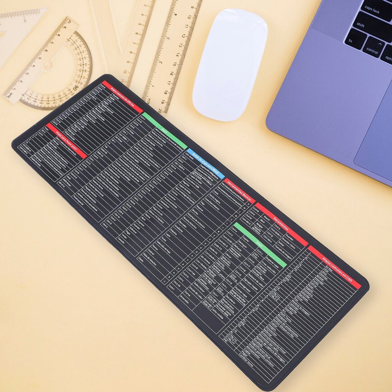 12982 Shortcut Keyboard Mat Mouse Pad Mat Mouse Pads for Desk Quick Ke ...