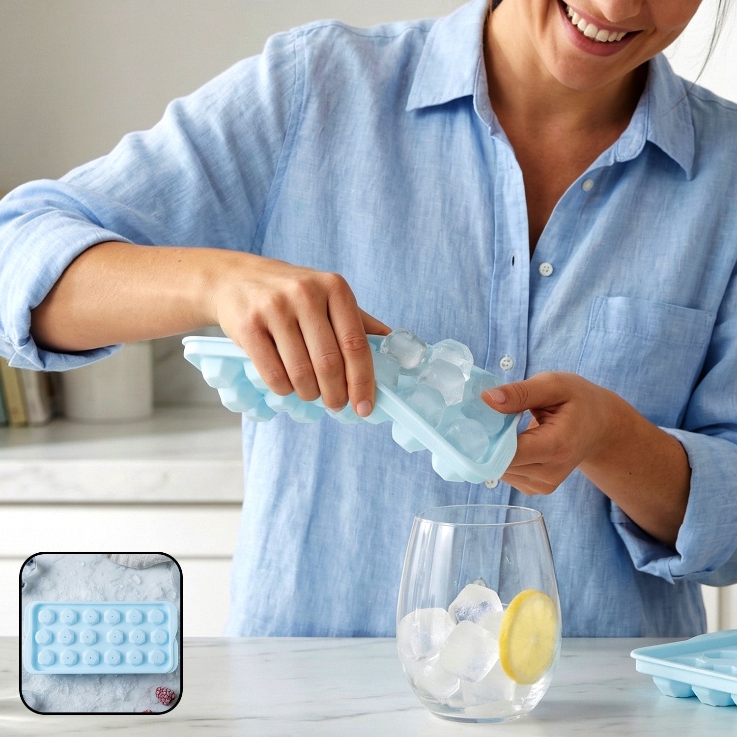 Shop Plastic Ice Cube Tray Multi Grid Ice Maker Tray – Sky Shopy