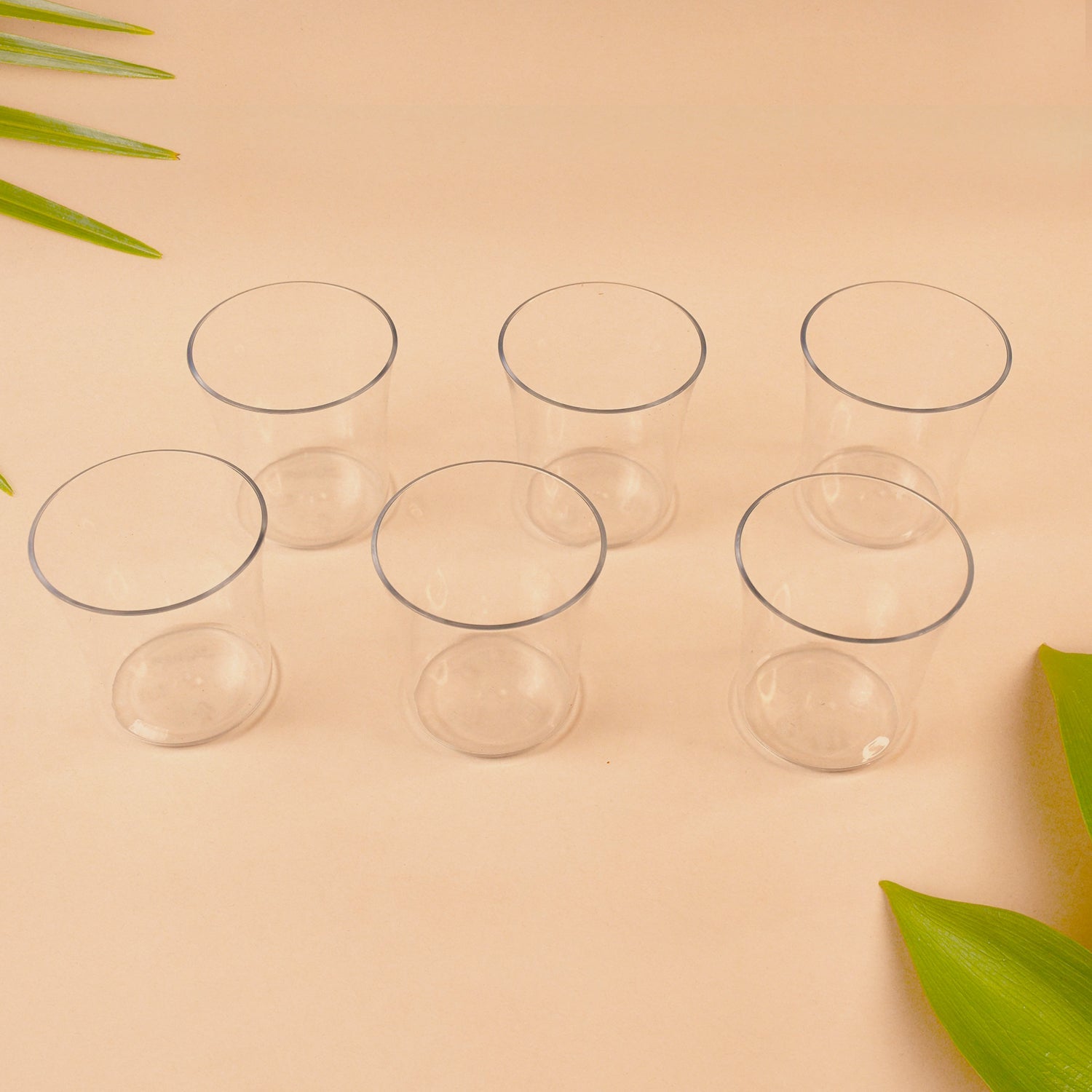 Apex Welcome Plastic Glass Set for Daily Use – Set of 6