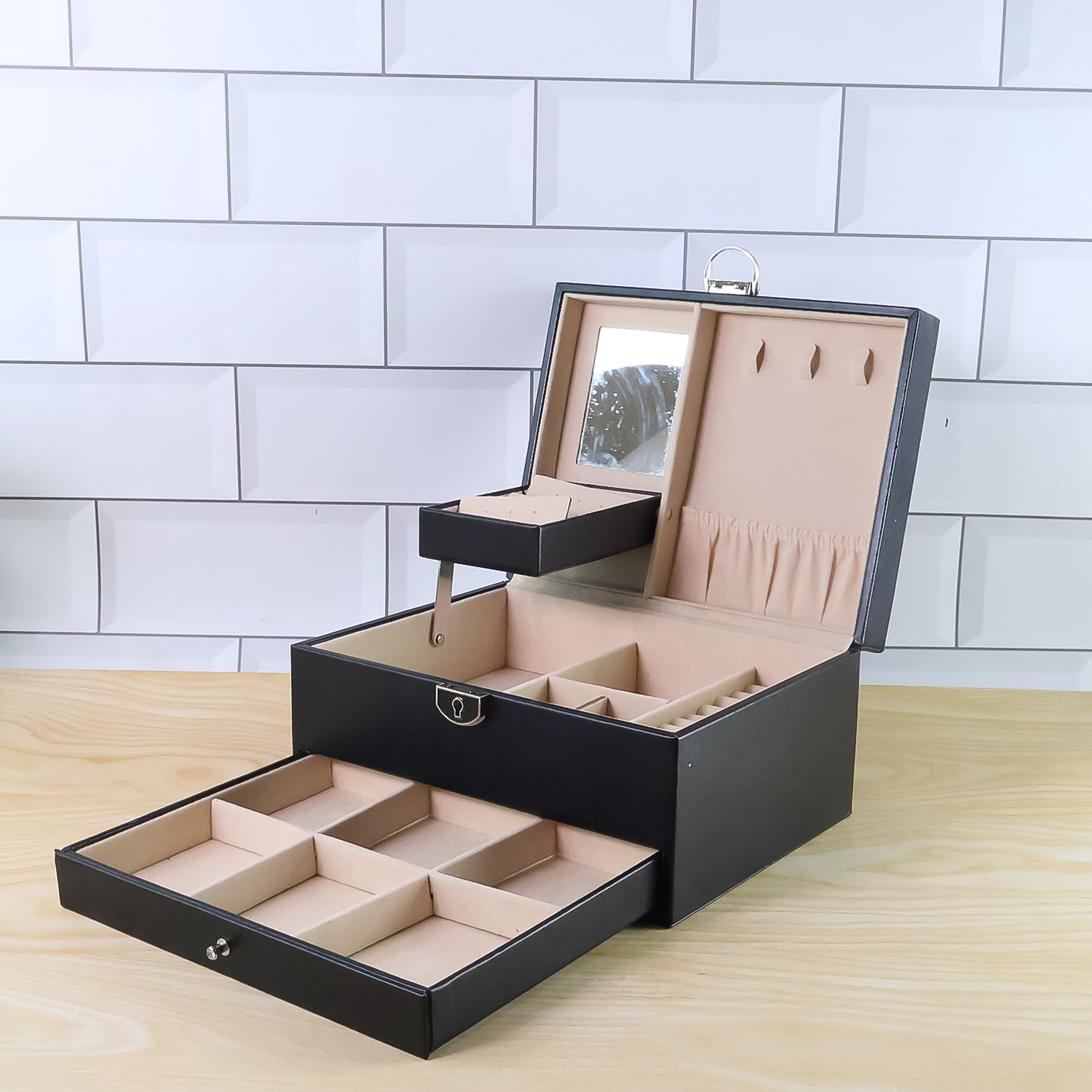 Multi-Layer Jewellery Organizer Box - (1 Pc)