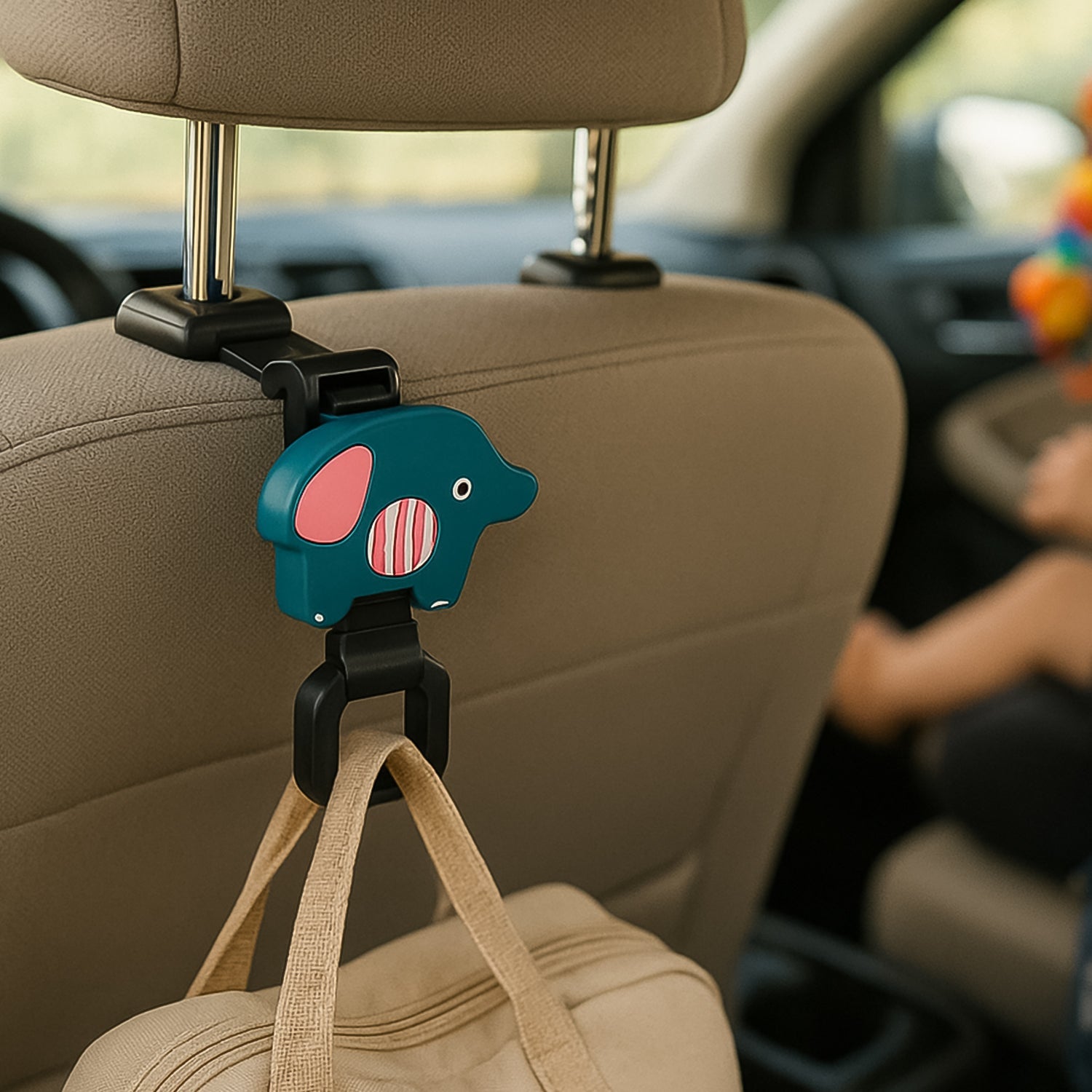 Multi-Purpose Car Seat Headrest Hooks (Mix Design / 2 Pc Set)