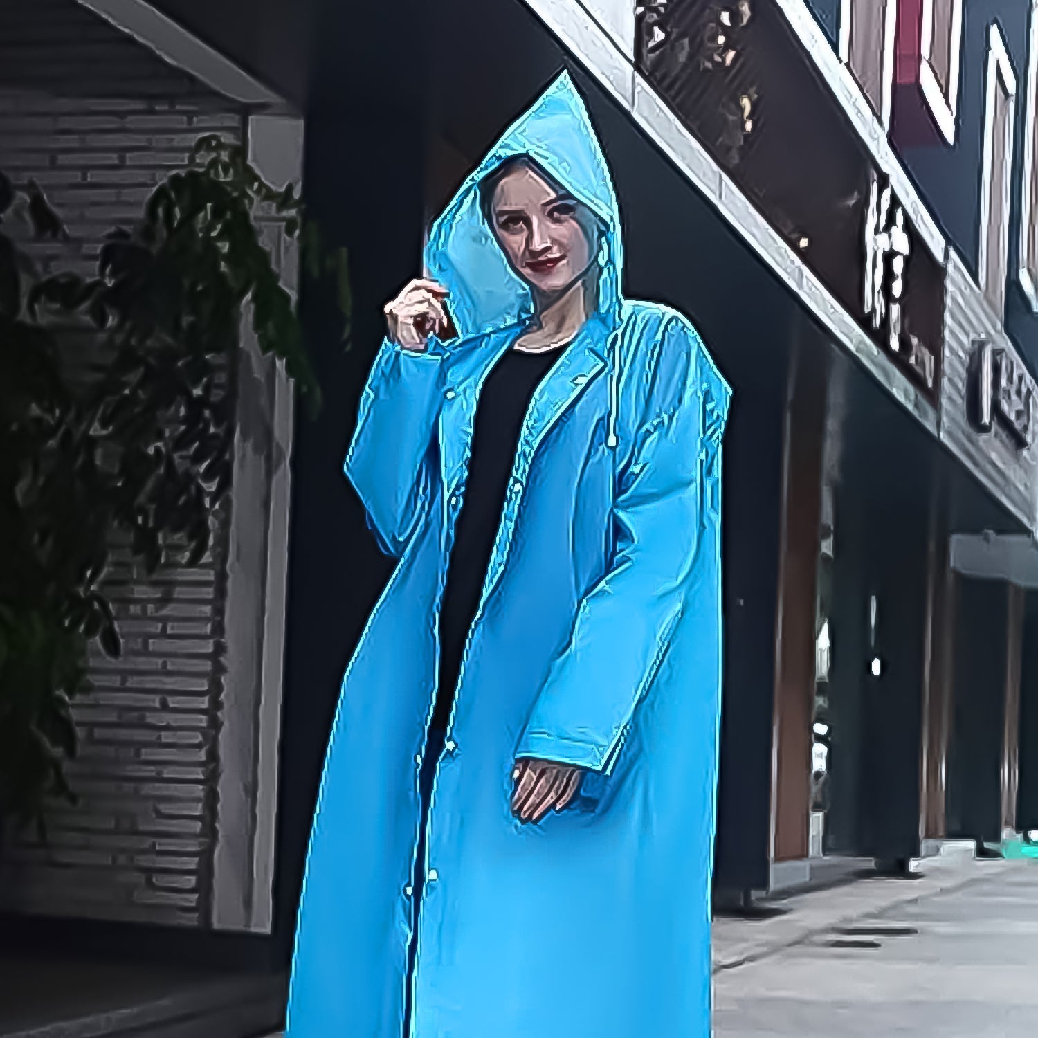 Fashion Portable Adult Rain Coat (1pc)