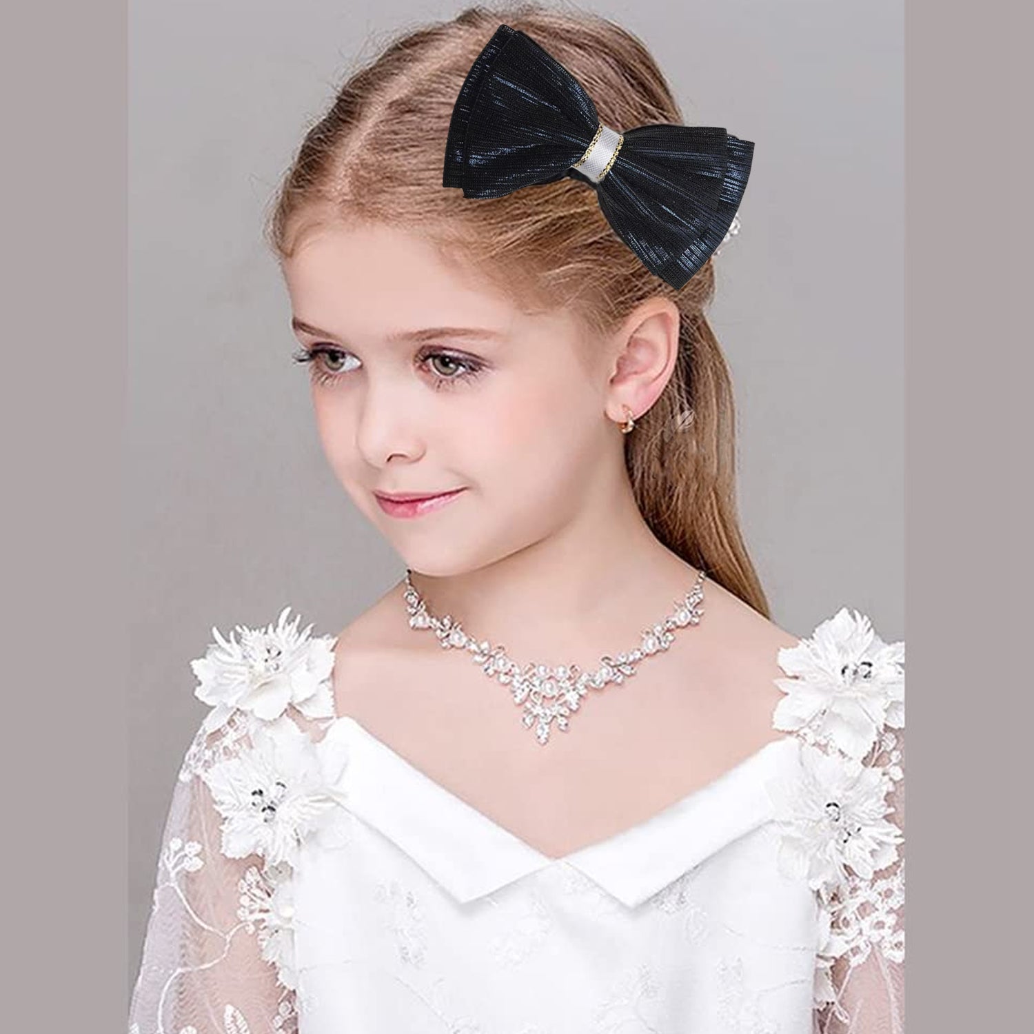 Hair Bow Knot Clip Suitable For Girls (1 Pc)