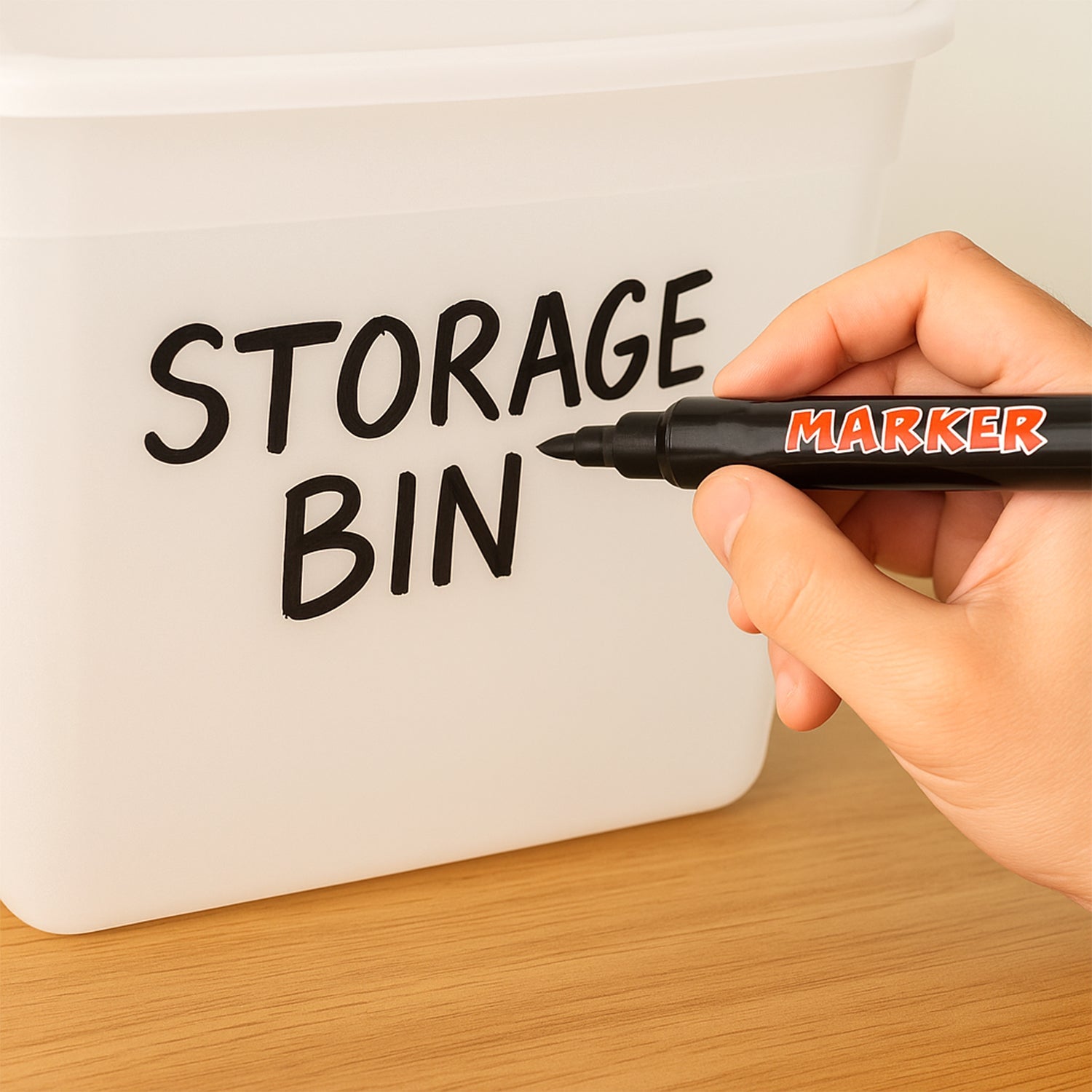 Premium Permanent Black Marker Pen Set (12 Pcs Set)