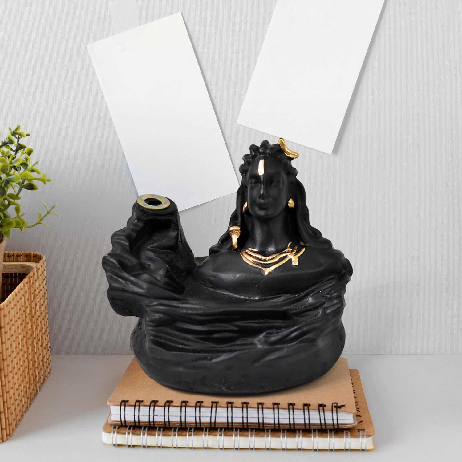 Adiyogi Shiva Backflow Smoke Fountain Incense Holder Burner (1 Pc)