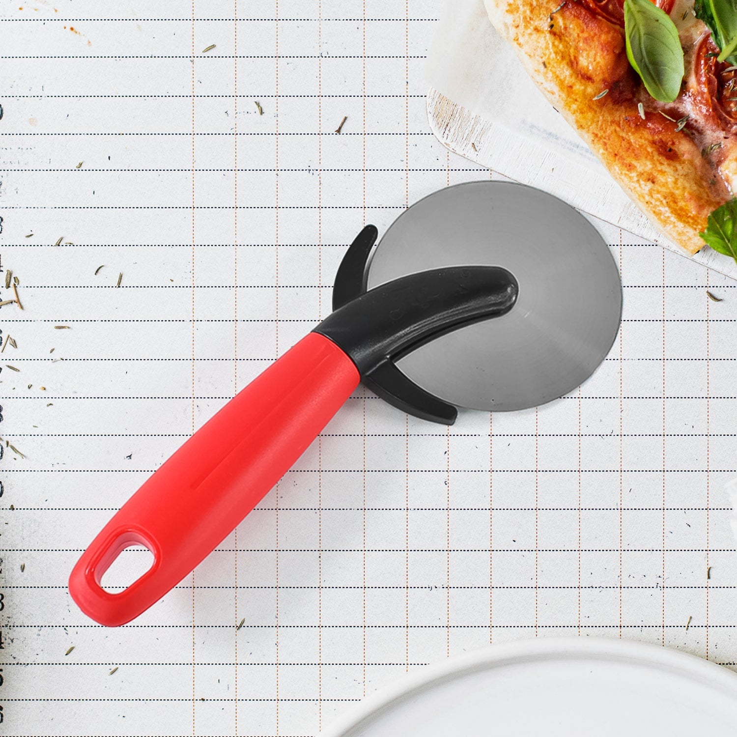 Apex Premium Stainless Steel Pizza Cutter (1 Pc / Mix Color)