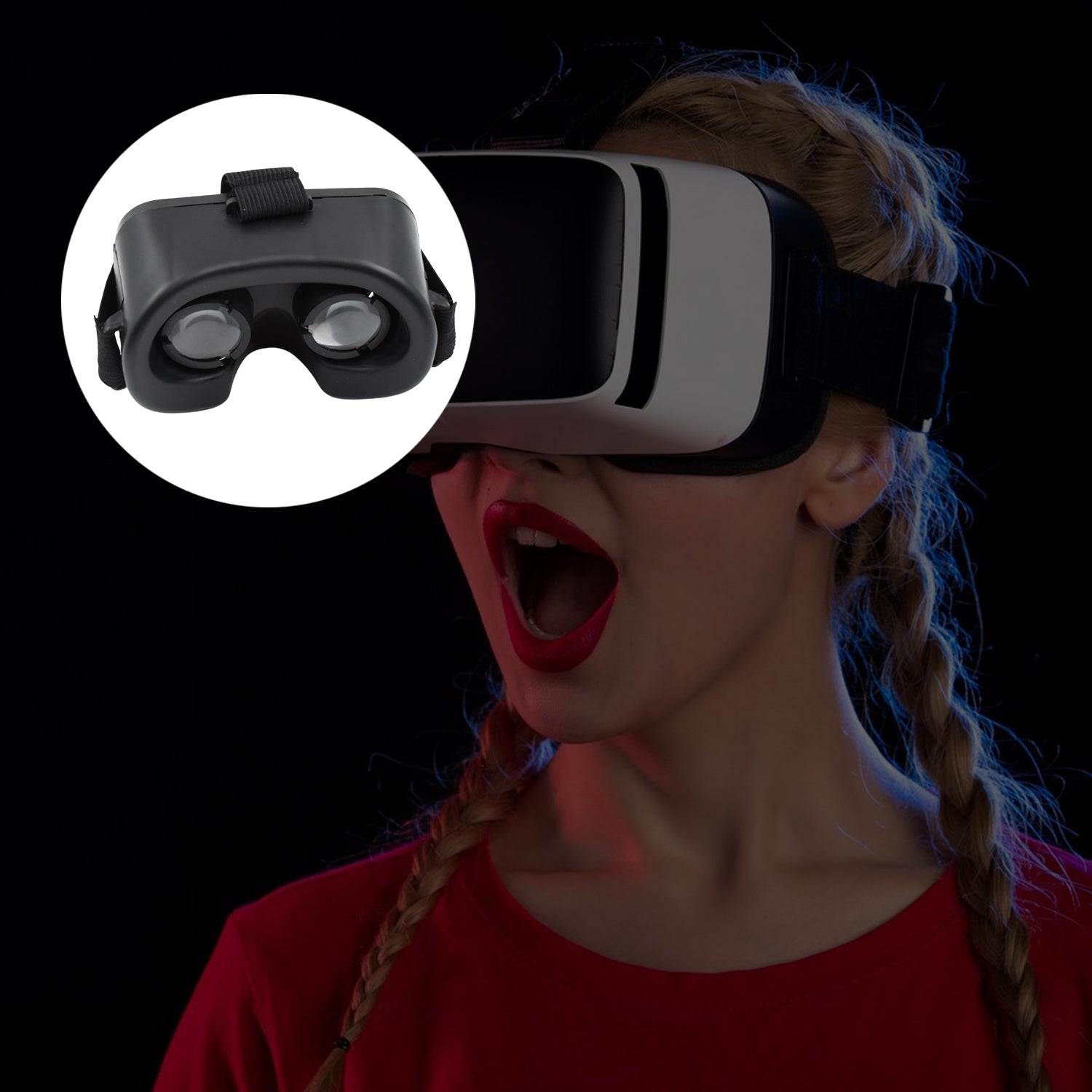 3d goggles 3D VR Glasses Virtual Reality Goggles Headset for All Smartphone VR Goggles-For 3D VR Movies Video Games (1 Pc)