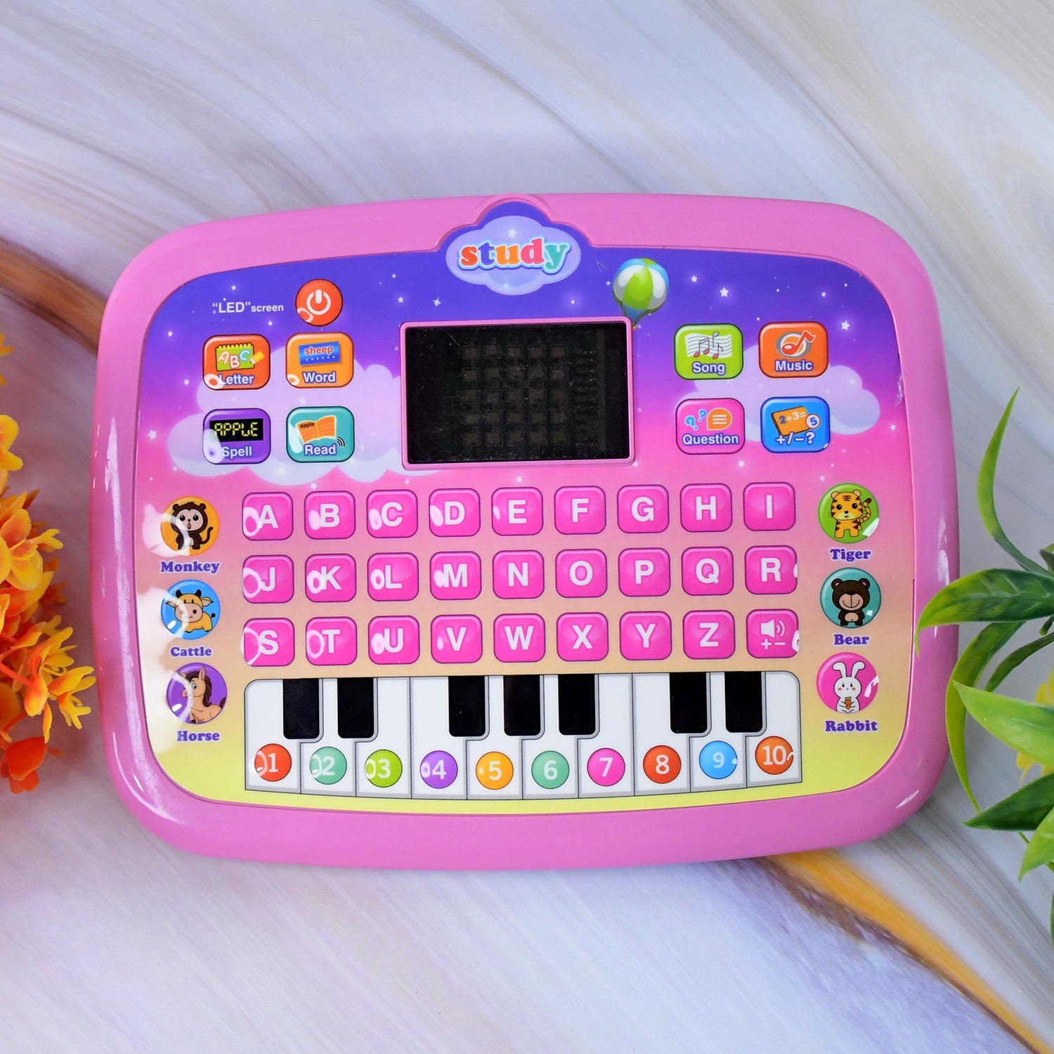 Learning Educational Computer Kids Piano Laptop with LED Screen & Music