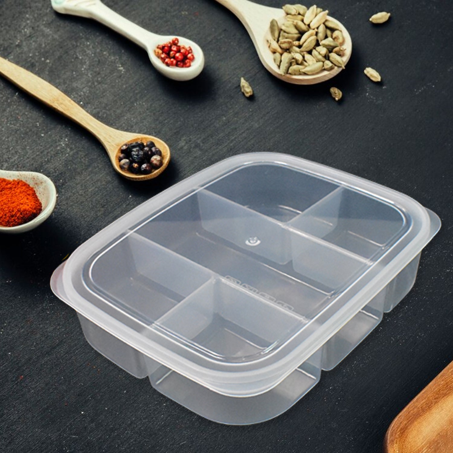 Plastic 5- Compartment Excellent container Reusable Lunch Box