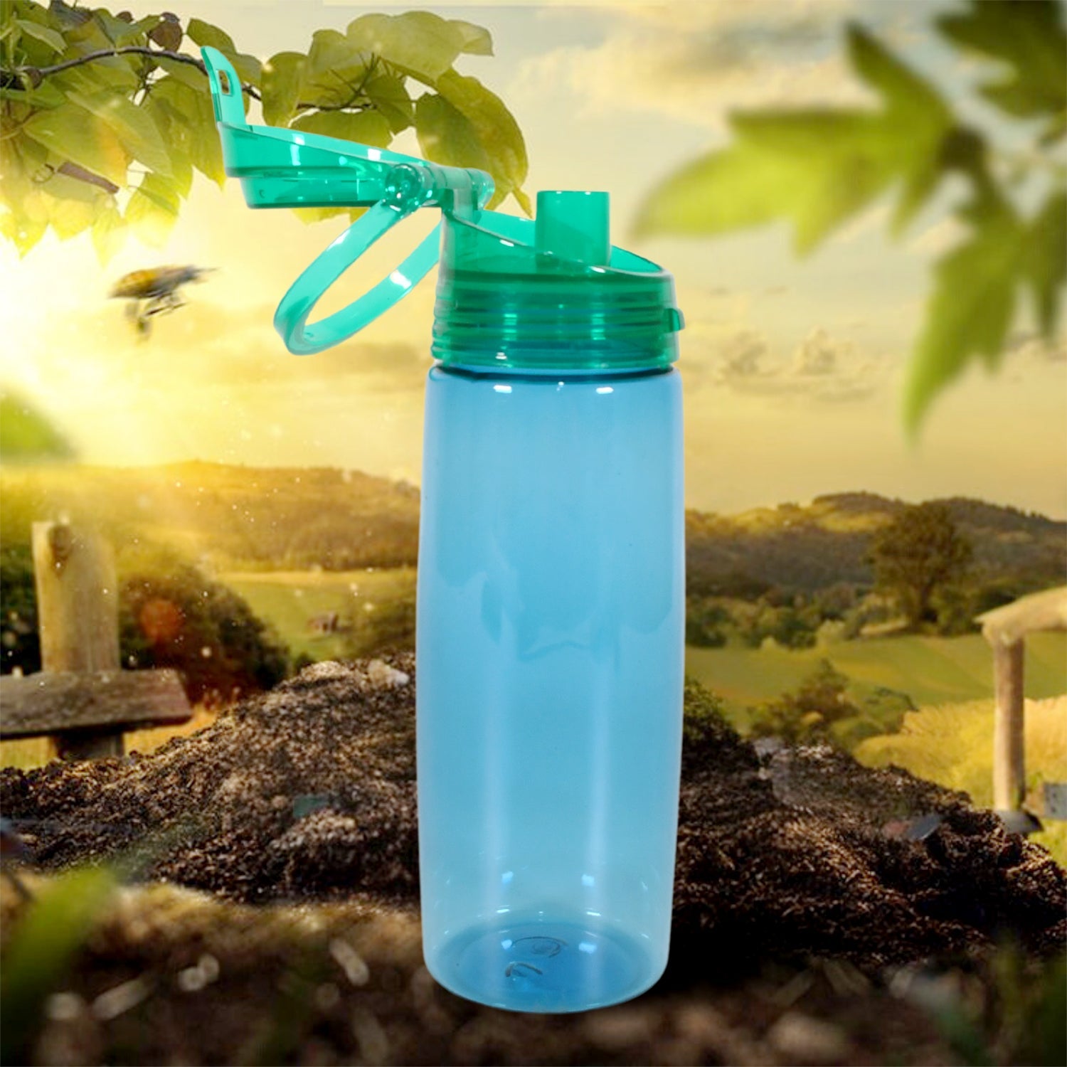 12736 Premium Transparent Plastic water bottle Outdoor Sport Bottle, leakproof BPA-free for travel for gym and children, Home, Travel, Office Use (1 pc / 450 ML Approx ) 