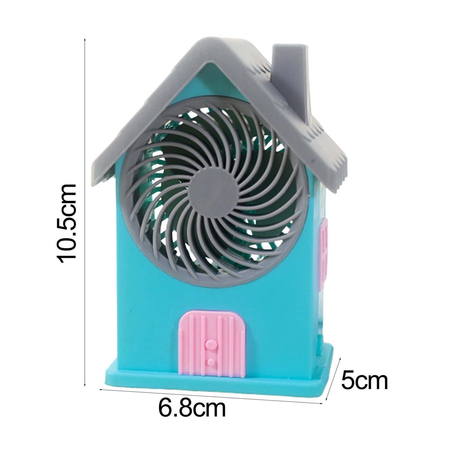 4799 Mini House Fan House Design Rechargeable Portable Personal Desk Fan For Home , Office & Kids Use (Battery Not Include)