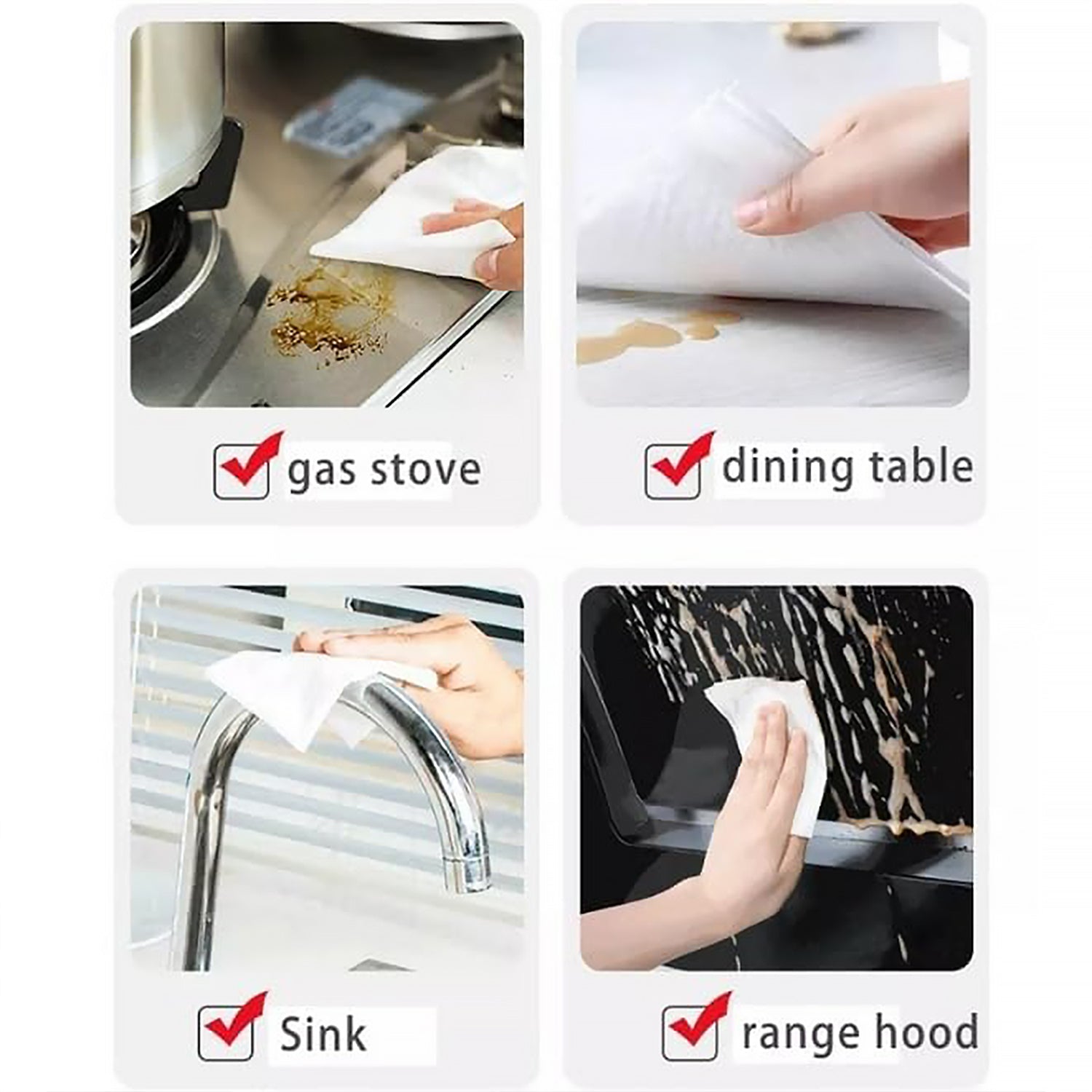 8220 Kitchen Cleaning Wipes | Strong Decontamination Kitchen Wipes | Disposable Kitchen Wet Wipes Household Cloth Towel For Removing Grease Stains And Cleaning Glass (Pack of 80 Pcs)