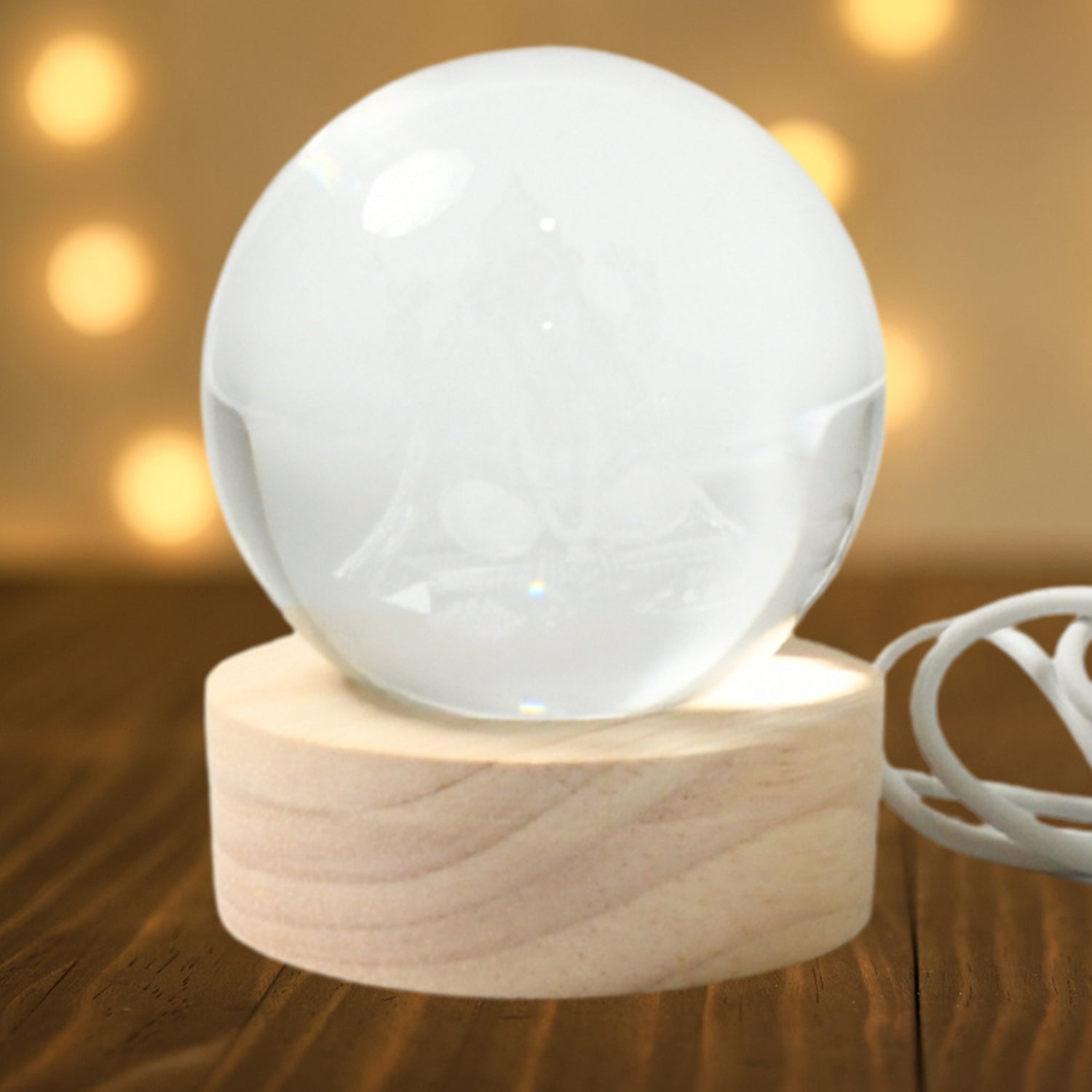 3D Crystal Ball lamps for Bedroom 3D Lamps for Home Decoration 3D Crystal Ball Night Light Gifts for Women Gifts for Men Room Decor Items for Bedroom for Friend and Family (1 Pc)