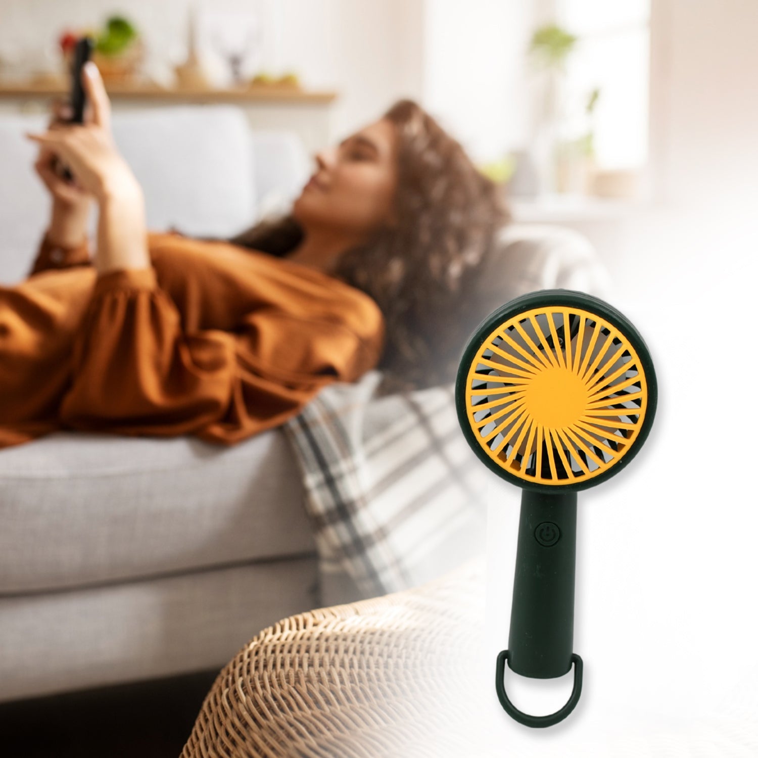 17702 Mini Handheld Fan, With Dori Easy to carry Portable Rechargeable Mini Fan Easy to Carry, for Home, Office, Travel and Outdoor Use (Battery Not Included / 1 Pc)