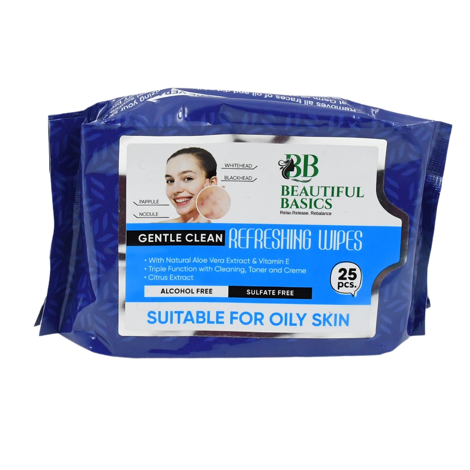 Refreshing Wet Wipes for Face | Facial Cleansing | Refreshing & Skin Hydration| Soothing for skin | pH Balance & Alcohol Free | Nourishing with Fruit extract | 25 Wipes