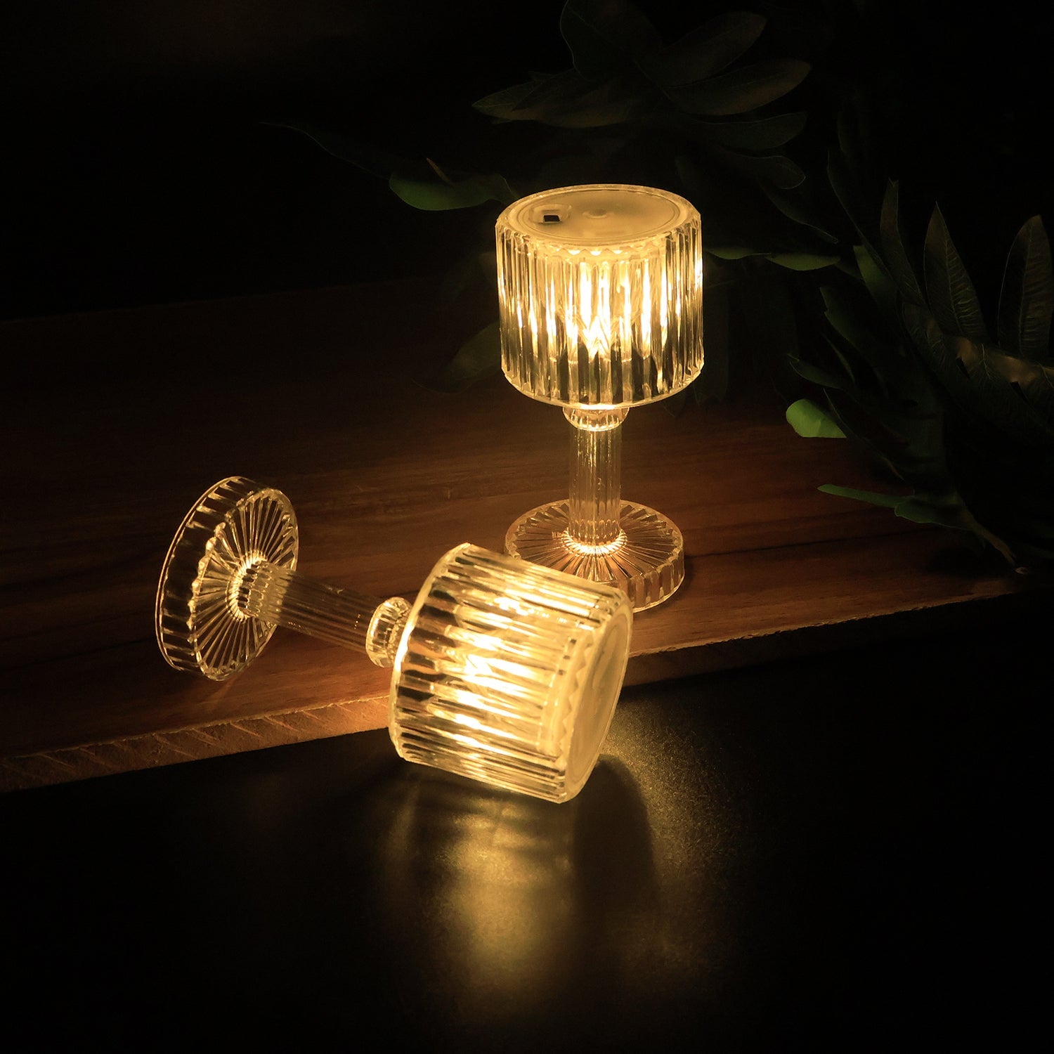 Set of 24 LED Crystal-Effect Table Lamps