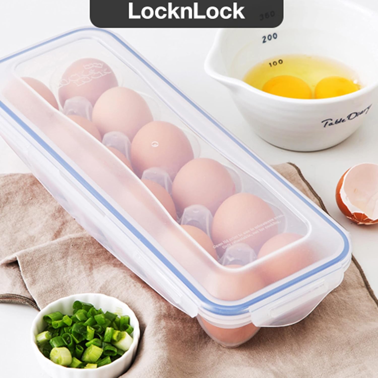 Lock-Clip Refrigerator Egg Storage Box - (1 Pc)