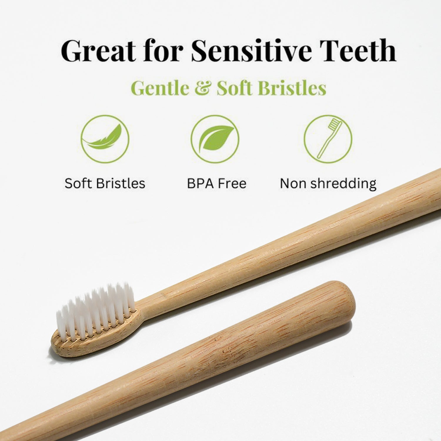 13031 Bamboo Wooden Toothbrush Soft Toothbrush Wooden Child Bamboo Toothbrush Biodegradable Manual Toothbrush for Adult, Kids (15 pcs set / With Round Box)