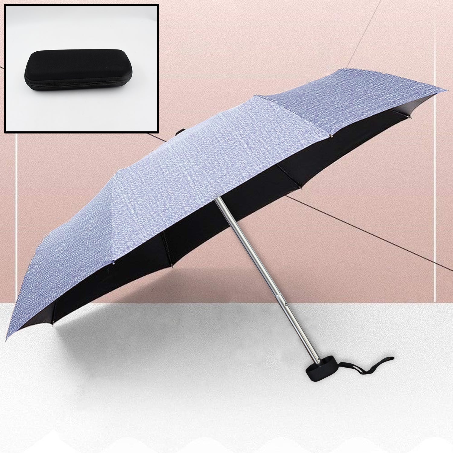 8562 3-Fold Umbrella Summer Sun and Rain Protection Foldable Cute Umbrella || UV Protection Rain Sun Umbrella || Travel Accessories || Umbrella for Children, Girls, and Boys (1 Pc / With Zip Case) 