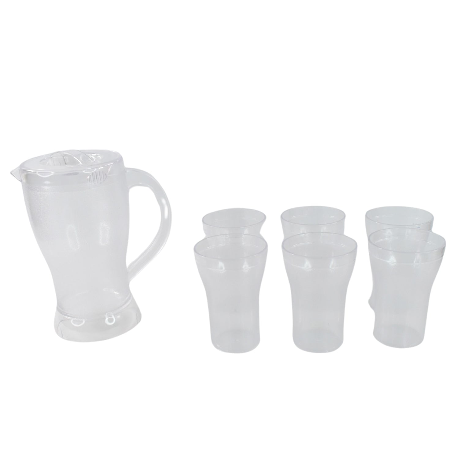 Apex Unbreakable Lemon Jug Set with 6 Glasses – 1200ML Jug + 300ML Glasses Approx