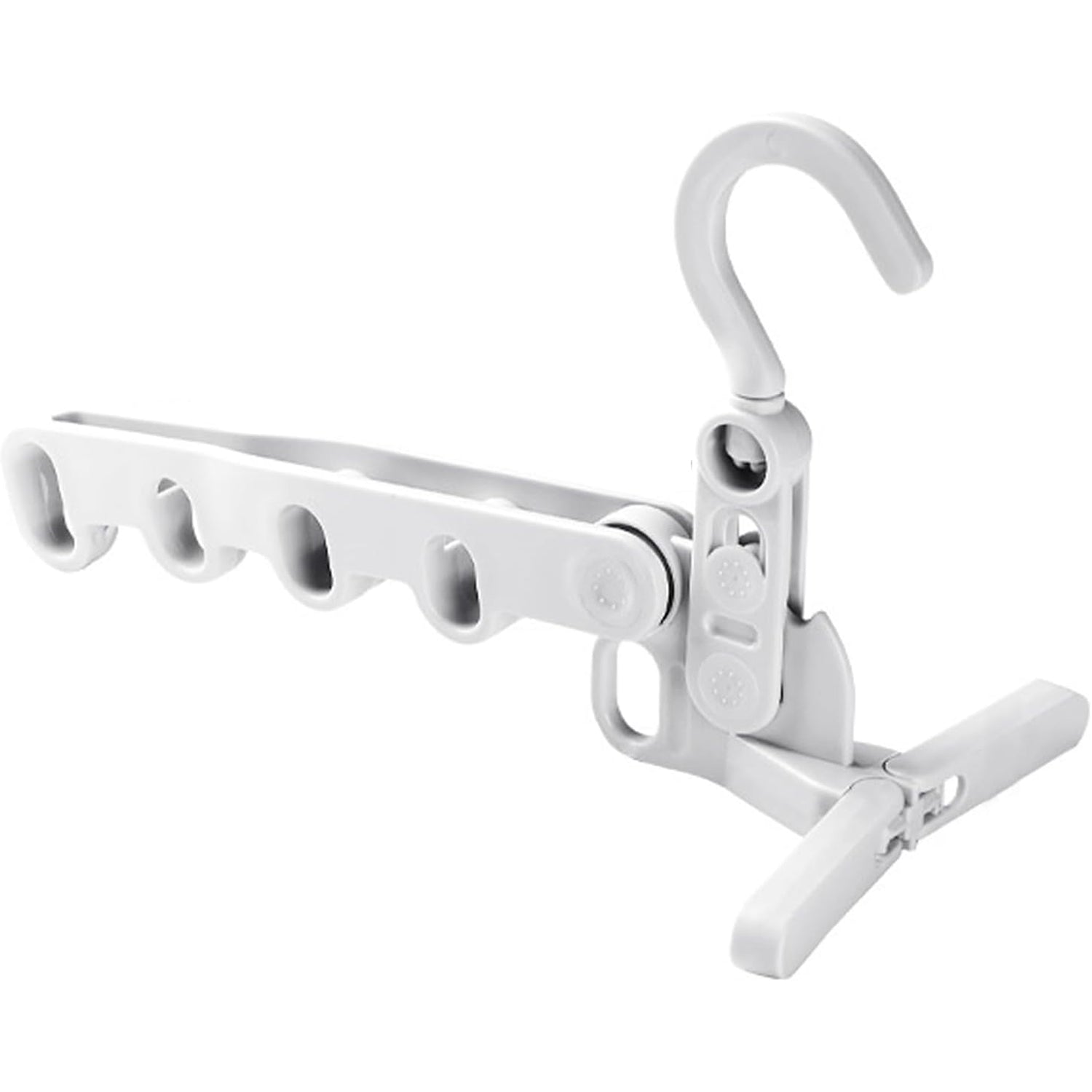 13049 5 holes foldable clothes Hanger, travel clothes hanger, multifunctional clothes hanger, space-saving wall holder, clothes rack, robust clothes hanger for travel, indoors.