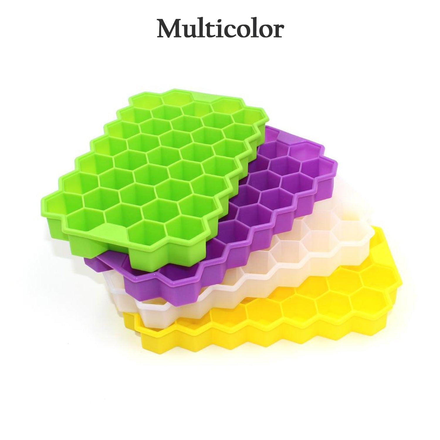 0998  Silicone Ice Cube Trays 32 Cavity Per Ice Tray [Multi color]